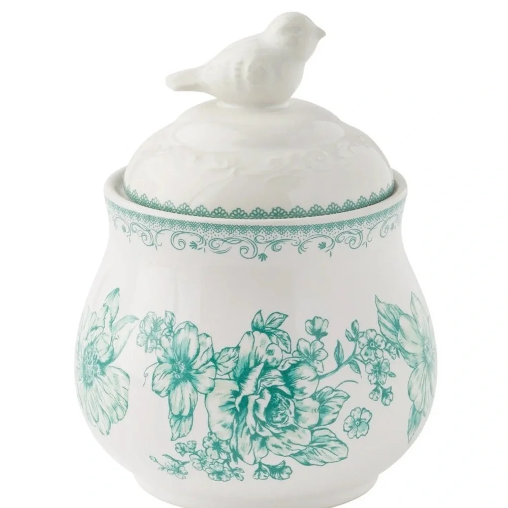 💚 Pioneer Woman Agatha Sugar & Cow Creamer Set